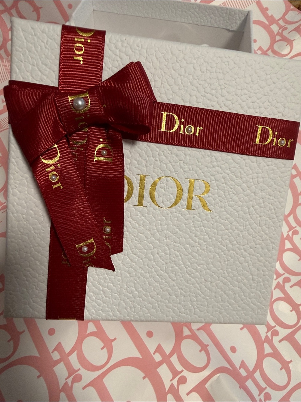 Dior Gift Box (6*6 inches) with Red Bow New